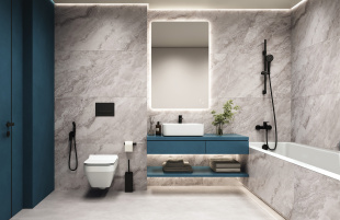 Керамогранит Cersanit Cambio светло-серый арт. A17426 (60x120) ректификат рельеф